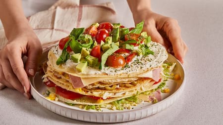 Torre de panqueques.