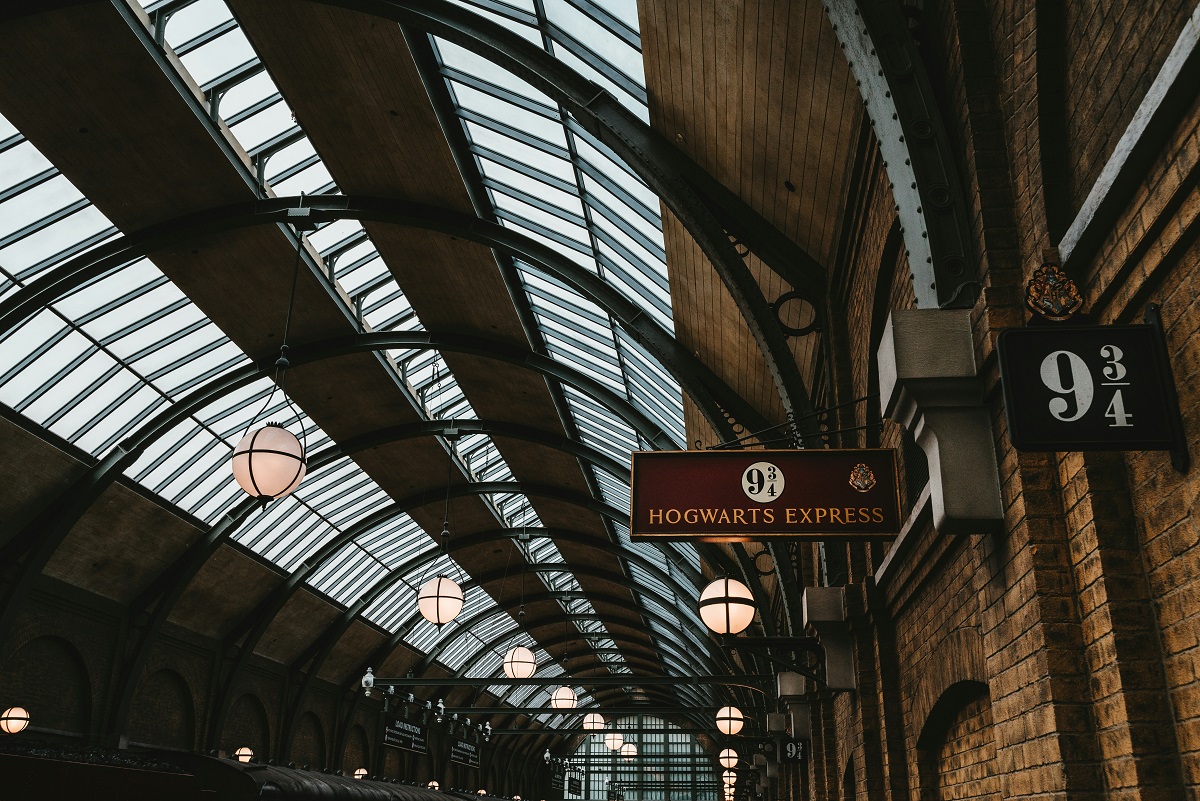 El emblemático andén del Expreso de Harry Potter.