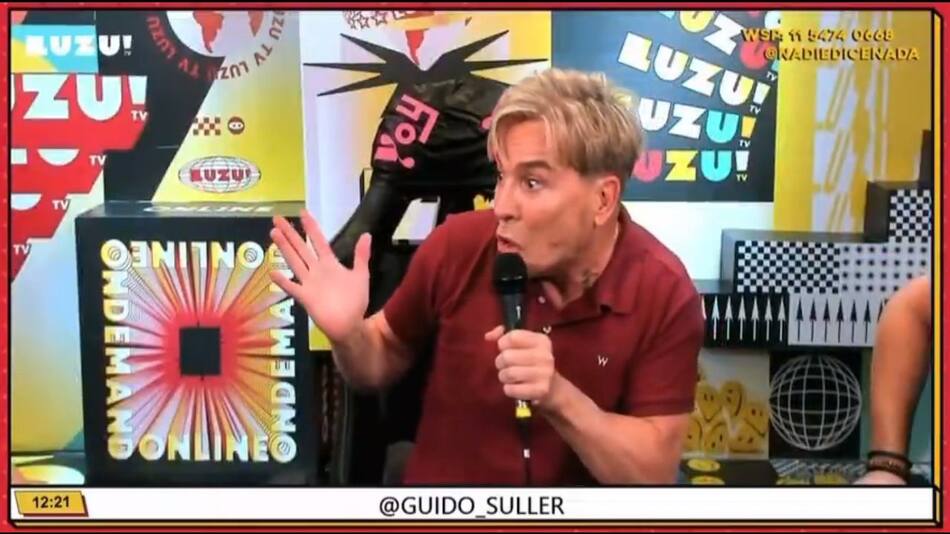 Guido Suller en Luzu TV. Foto: Captura de video.