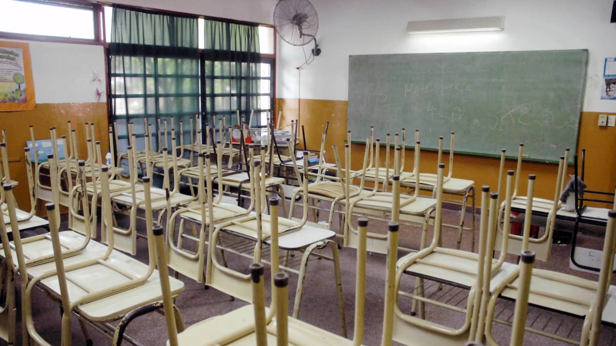 Aulas vacías por el paro docente. Foto: NA/AGLP