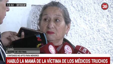 Madre de víctima de médicos truchos en Cañuelas