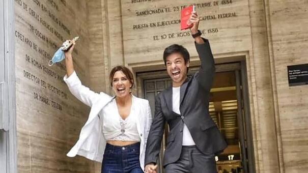Leandro "Chino" Leunis se casó con María Magdalena, su pareja desde hace tres años