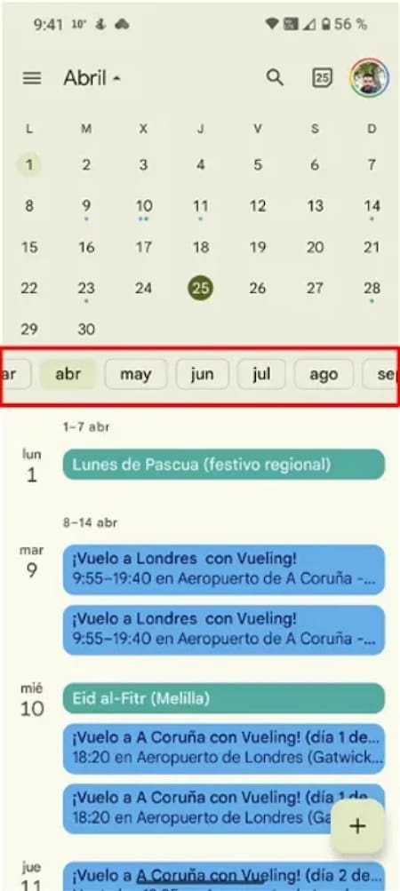 Google Calendar permite crear eventos. Foto: NA.