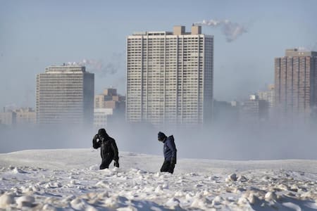 Ola de frío en Chicago, Estados Unidos (NA)