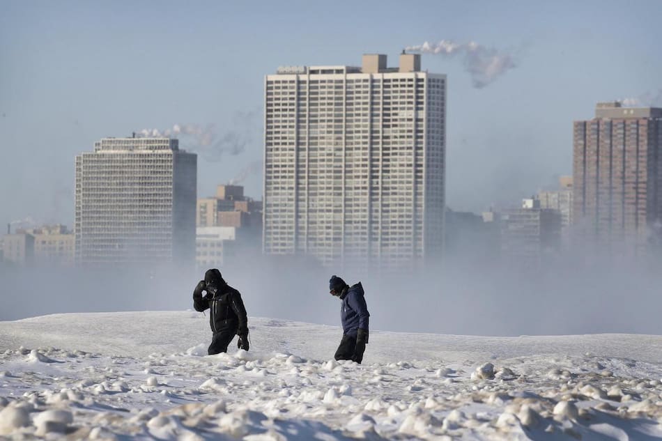 Ola de frío en Chicago, Estados Unidos (NA)
