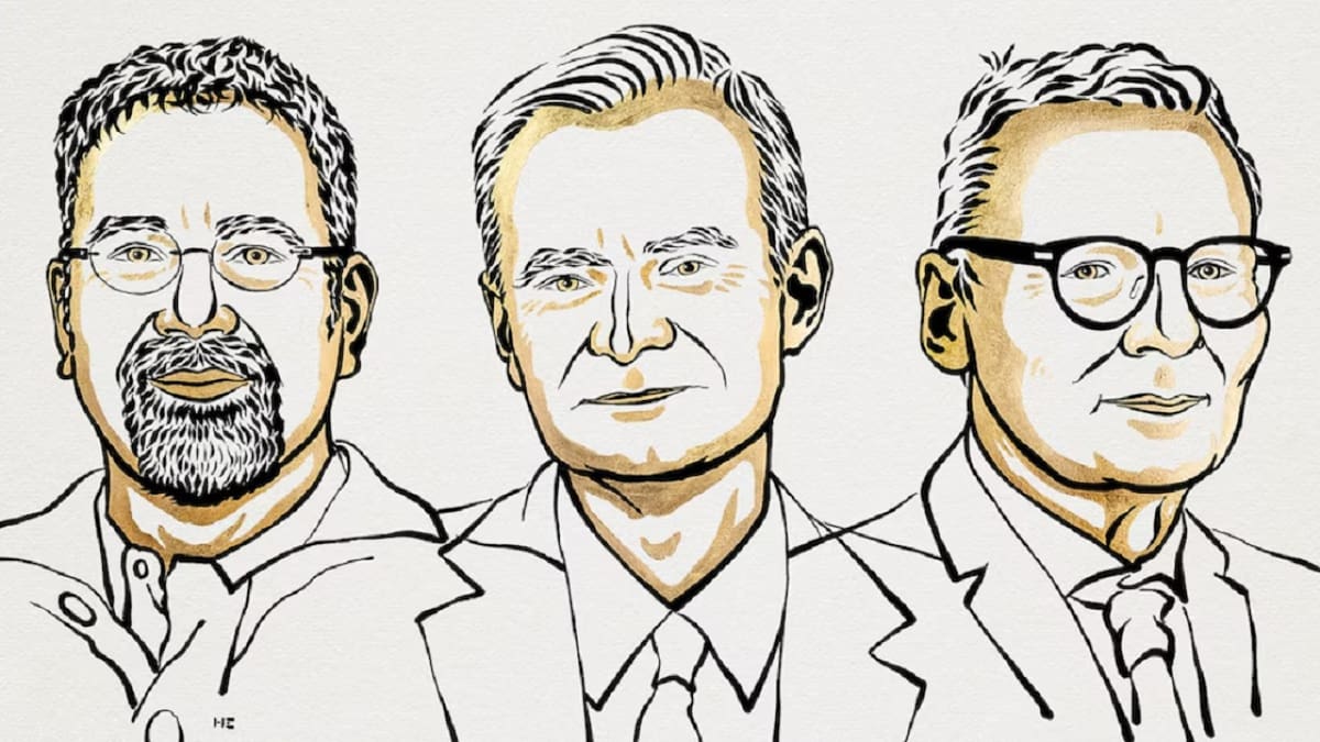 Los ganadores del Nobel de Economía 2024: Daron Acemoglu, Simon Johnson y James Robinson (The Nobel Prize/@NobelPrize)