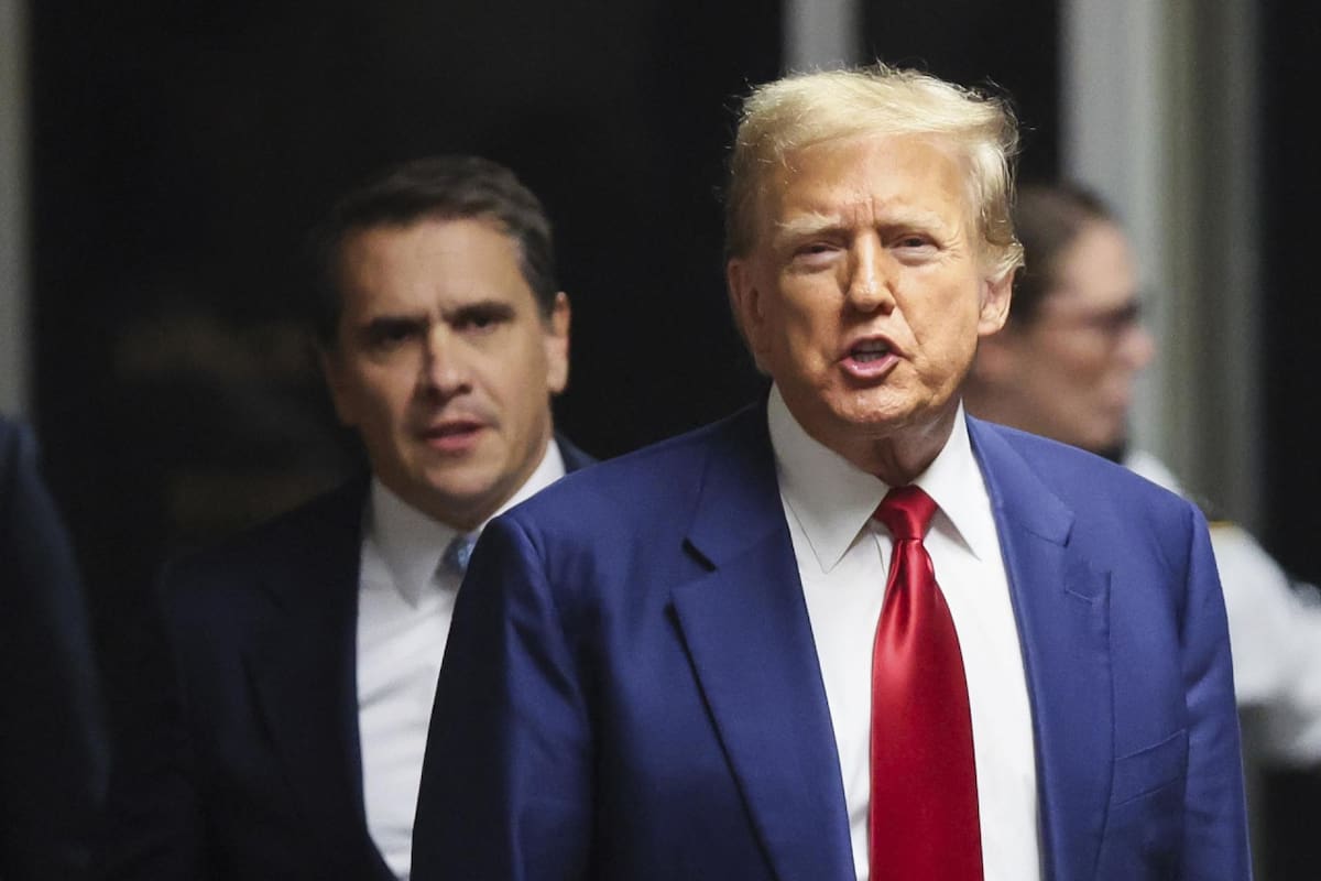 Donald Trump en juzgado de Nueva York. Foto: EFE.