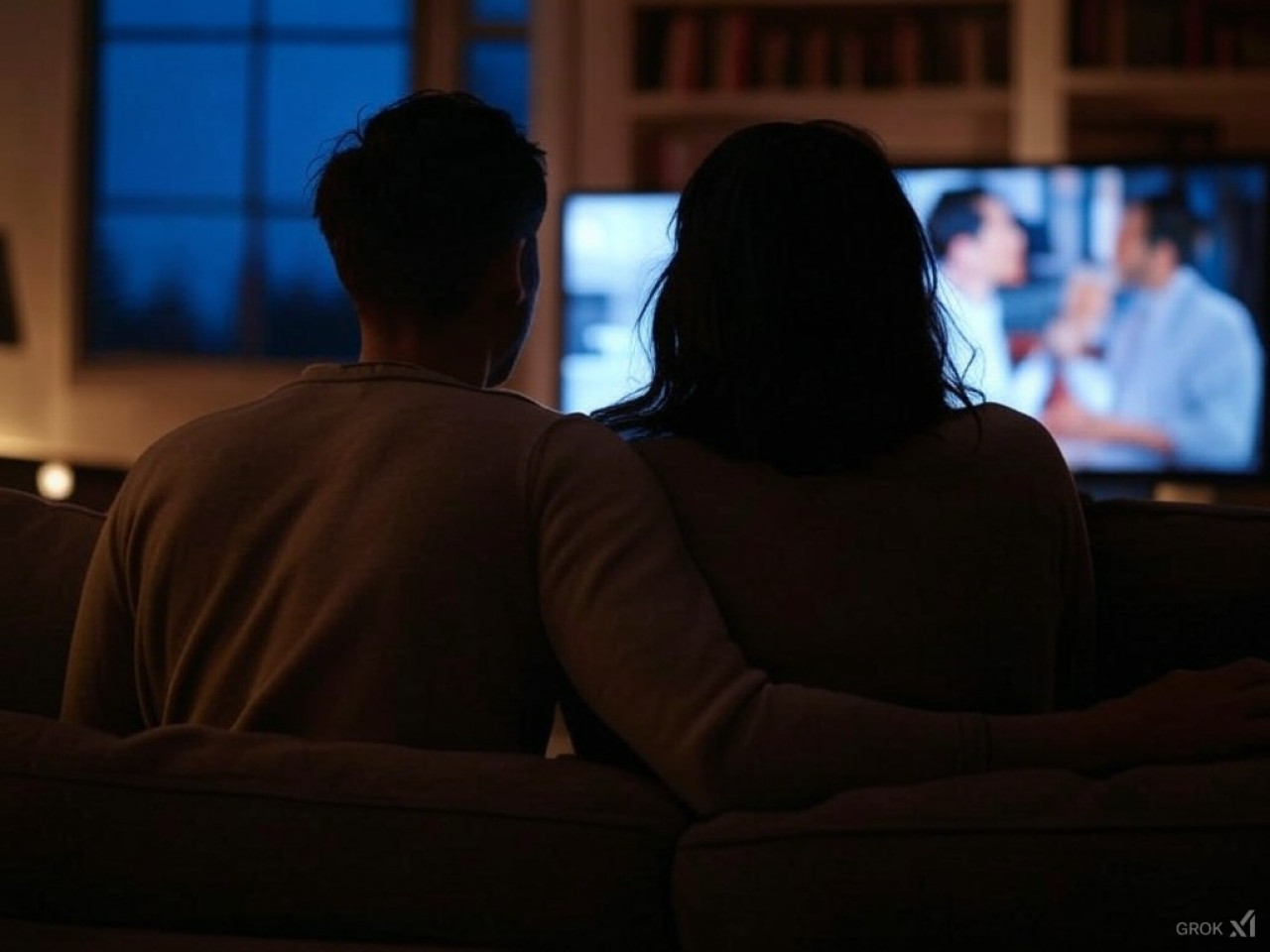 San Valentín, el momento ideal para ver una buena película romántica con tu pareja. Foto: Grok.