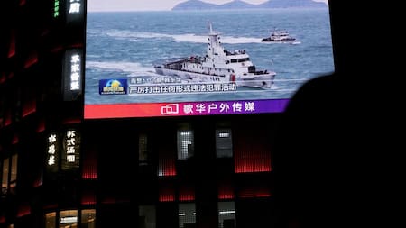 La Guardia Costera de China realizó maniobras militares en Beijing. Foto: Reuters (Florence Lo)