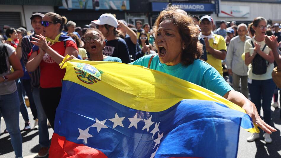 Protestas en Venezuela. Foto: EFE.