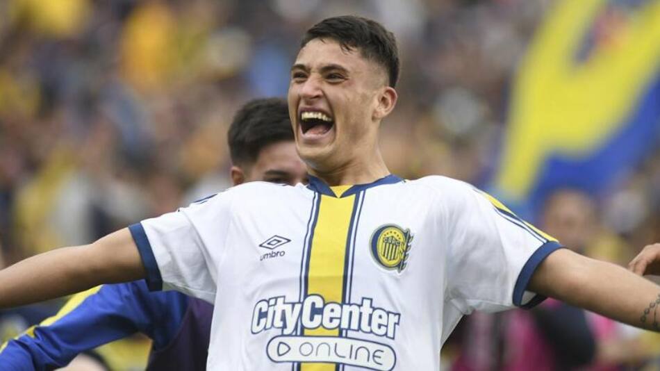 Alejo Veliz, autor del gol de Rosario Central en el clásico rosarino. Foto: NA.