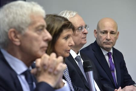Patricia Bullrich, ministra de Seguridad, y Mariano Cuneo Libarona, ministro de Justicia, presentaron el Regimen Penal Juvenil. Foto: Prensa