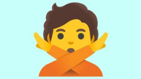 ¿Qué significa el emoji de la persona con los brazos en “X”?
