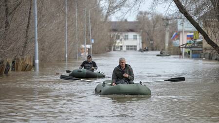 Inundaciones en Oremburgo, Rusia. Foto: EFE.