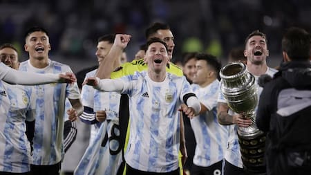 Festejos de la Selección Argentina ante los hinchas, Reuters