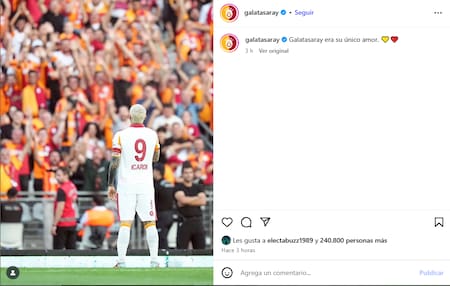 El mensaje del Galatasaray tras el gol de Mauro Icardi.
