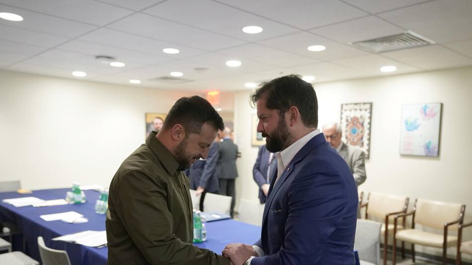 Zelenski y Boric. Foto: EFE