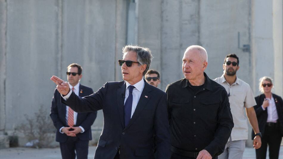 Antony Blinken y Yoav Gallant. Foto: Reuters
