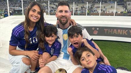 La familia Messi en el Mundial de Qatar. Foto: Instagram (@antonelaroccuzzo).