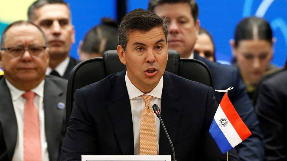 Santiago Peña, presidente de Paraguay. Foto: Reuters.