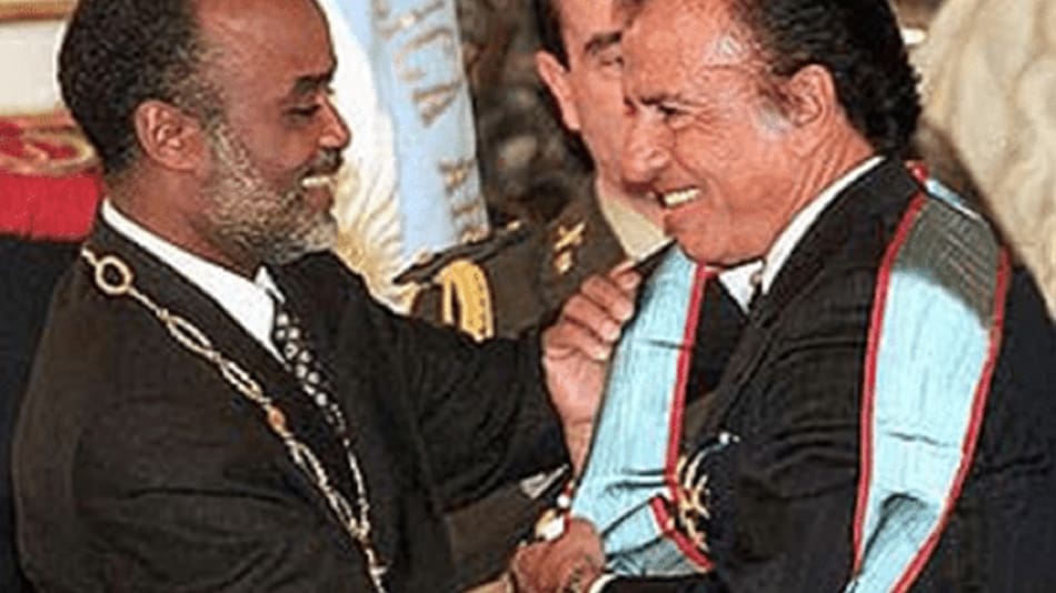 René Préval y Carlos Menem