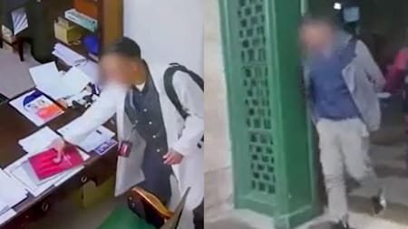 Se vistió de médico para robar en la Facultad de Medicina de la UBA. Foto: captura video.