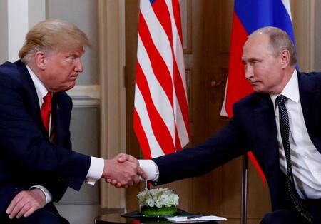 Donald Trump y Vladimir Putin. Foto: archivo Reuters/Kevin Lamarque