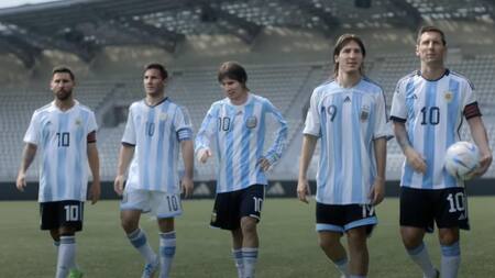 Publicidad de todos los Messi que jugaron Mundiales. Foto: Captura de video.