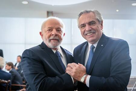 Alberto Fernández y Lula da Silva en Brasil. Foto: NA.