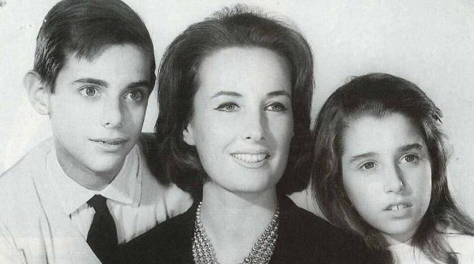Mirtha Legrand y sus hijos Daniel y Marcela Tinayre