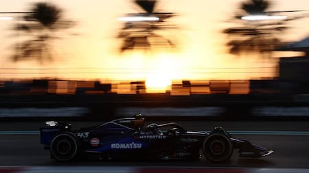 Franco Colapinto en el Gran Premio de Abu Dhabi de la Fórmula 1. Foto: Reuters.