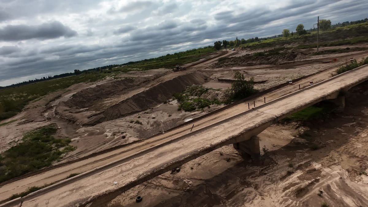 Mendoza avanza con un nuevo puente sobre el Río Mendoza que reactivará la Ruta Provincial 31
