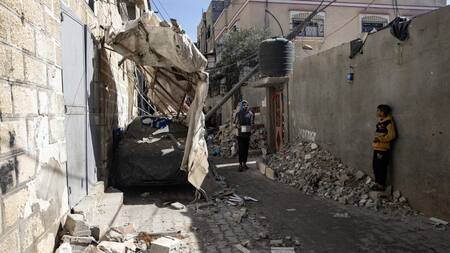 Ataques en la Franja de Gaza. Foto: EFE.