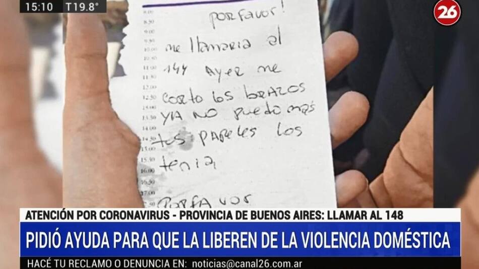 Violencia de género en medio de cuarentena por coronavirus, CANAL 26