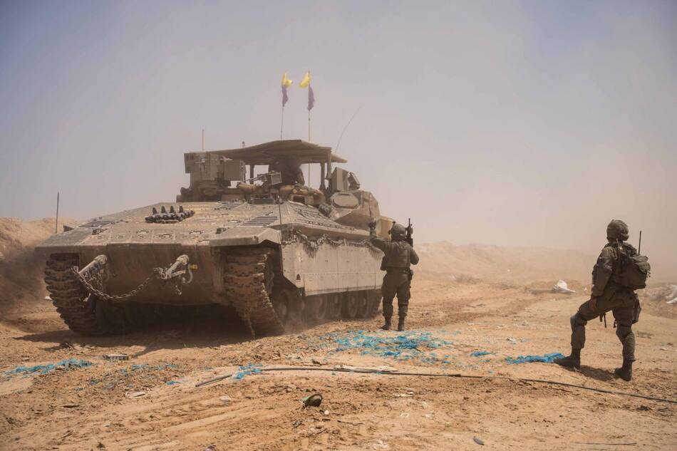 Soldados israelíes en la Franja de Gaza; guerra Israel-Hamás: Foto: X @idfonline