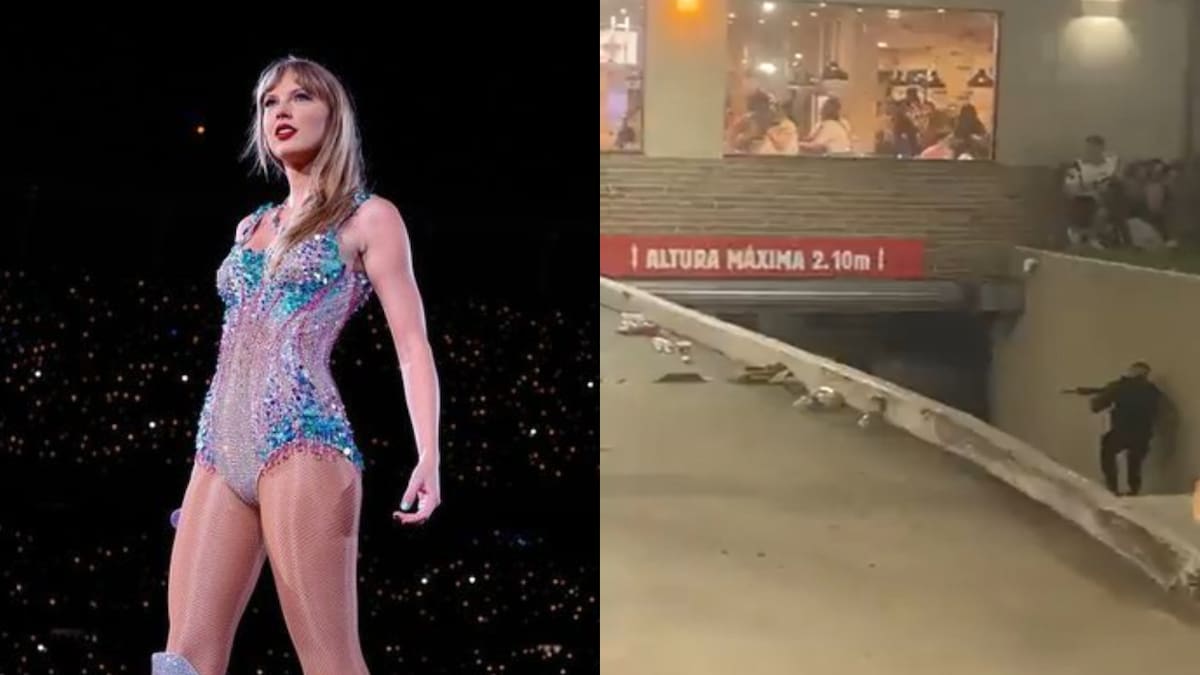 Inseguridad a la salida del show de Taylor Swift en Brasil. Fotos: Instagram.