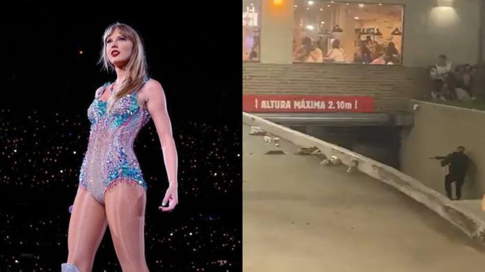 Inseguridad a la salida del show de Taylor Swift en Brasil. Fotos: Instagram.