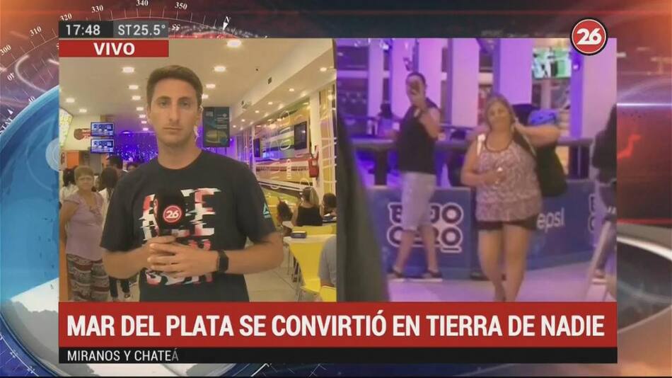 Mar del Plata tierra de nadie: robaron en vivo a productora de Canal 26