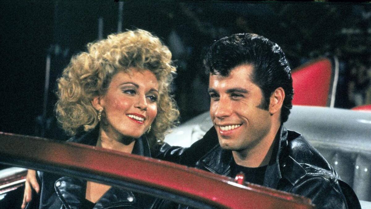 John Travolta y Olivia Newton-John en "Grease"