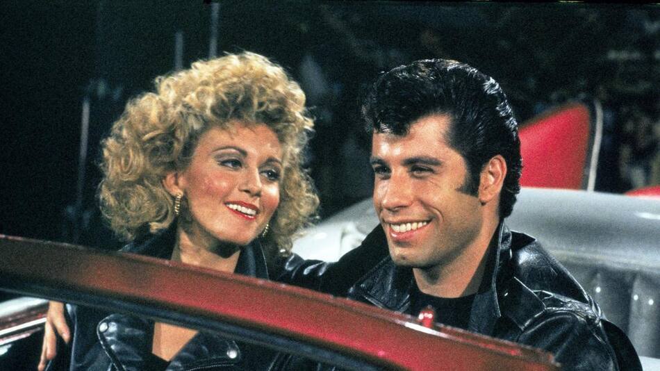 John Travolta y Olivia Newton-John en "Grease"