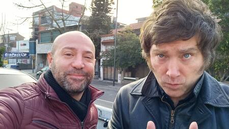 Diego Spagnuolo y Javier Milei.