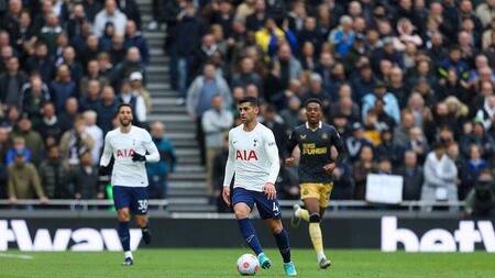 Cristian Romero en acción, Foto Twitter Tottenham