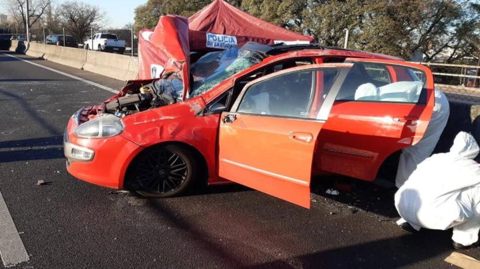 Fatal accidente en la Autopista General Paz. Foto: NA.