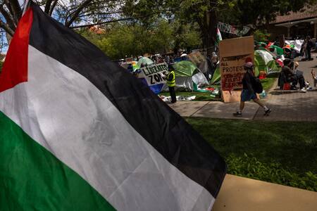 Protestas propalestinas en las universidades de EEUU. Foto: Reuters