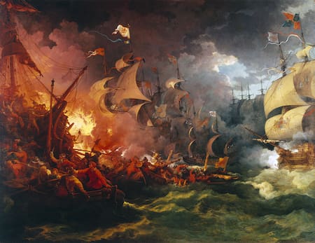 Batalla Naval de Gravelinas en 1588