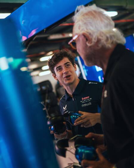 Franco Colapinto y Flavio Briatore. Foto: x AlpineF1Team.