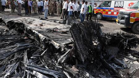 Accidente aéreo en India. Foto: REUTERS/Amit Dave.