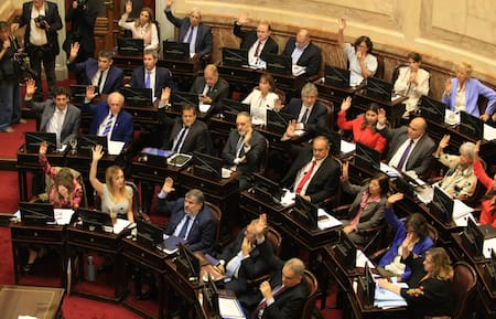 El Senado de la Nación inició la sesión especial en la que se discutirá el Decreto de Necesidad y Urgencia 70/2023. NA