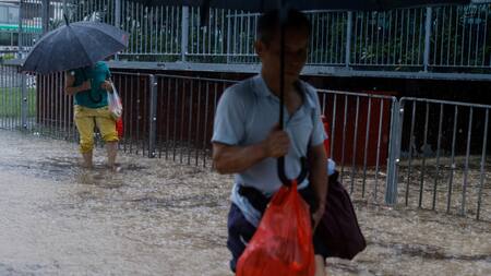 Inundaciones en Hong Kong. Foto: REUTERS.