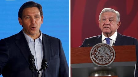 López Obrador arremetió contra DeSantis. Foto: Captura.